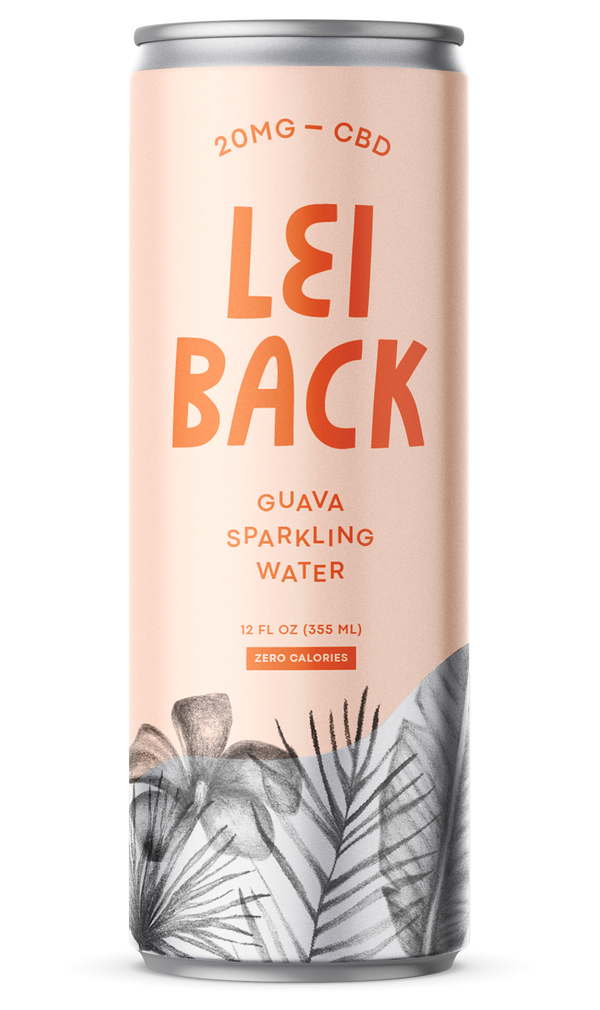 A can of Lei Back Guava Sparkling Water