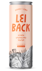 A can of Lei Back Guava Sparkling Water
