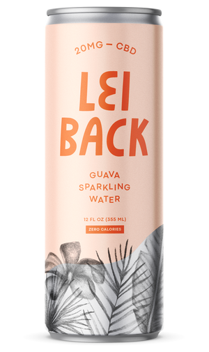 A can of Lei Back Guava Sparkling Water
